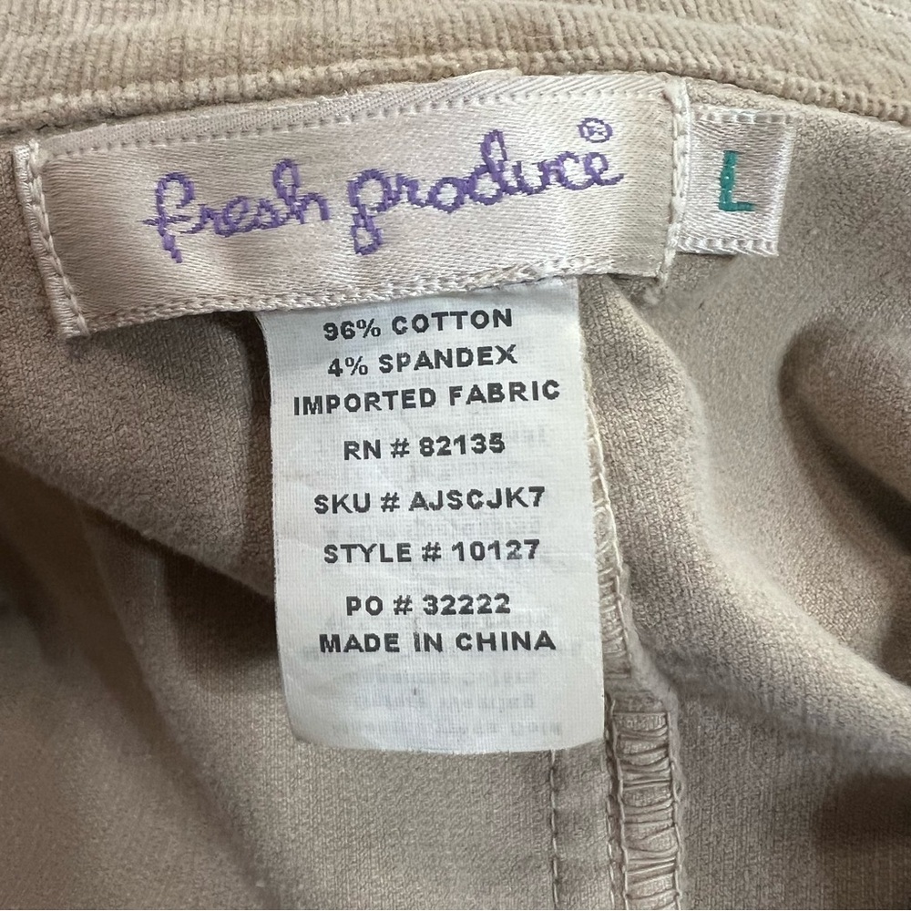 Fresh Produce Tan Corduroy Casual Career Business Blazer Jacket Women’s Large - Picture 11 of 11